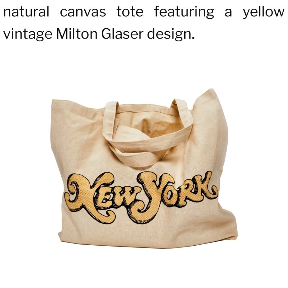 NEVER USED/OPENED • New York Mag canvas tote, vintage Milton Glaser design